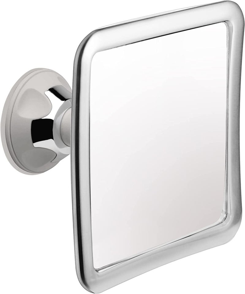 MIRRORVANA Fogless Shower Mirror for Shaving with Upgraded Suction-Cup  1X Magnifying  6.3 x 6.3 Inch (Chrome Frame  Grey Suction) - Image 1